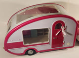 Battat Lori Our Generation Pink FM Radio Truck and Camper Trailer Plastic Toy Doll Vehicles