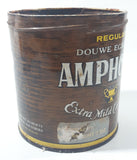 Vintage Douwe Egberts Amphora Extra Mild Cavendish Pipe Tobacco Brown and Yellow Tin Can No Lid