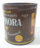 Vintage Douwe Egberts Amphora Extra Mild Cavendish Pipe Tobacco Brown and Yellow Tin Can No Lid