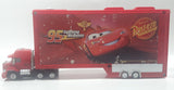 2012 Disney Pixar Cars Mack Red Semi Truck Hauler 16 Miniature Cars Plastic Storage Case