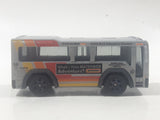 2019 Matchbox MBX Service Crew City Bus Grey Die Cast Toy Car Vehicle