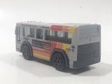 2019 Matchbox MBX Service Crew City Bus Grey Die Cast Toy Car Vehicle