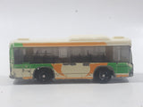 Tomy Tomica No. 28 Isuzu Erga Bus White Green Orange 1/135 Scale Die Cast Toy Car Vehicle