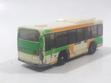 Tomy Tomica No. 28 Isuzu Erga Bus White Green Orange 1/135 Scale Die Cast Toy Car Vehicle