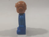 Lego Duplo Blue with Gold Pilot Aviator Cap 2 1/2" Tall Toy Figure 4555