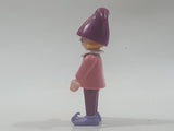 2005 Geobra Playmobil Santa's Workshop Advent Calendar Elf Girl in Pink and Purple 2 3/8" Tall Toy Figure