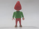 2005 Geobra Playmobil Santa's Workshop Advent Calendar Elf in Green and Red 2 3/8" Tall Toy Figure