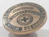 Rare Vintage B.C. Hydro Authority B.C. Safety Council No Injury 25 Year Award Enamel Metal Lapel Pin
