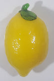 Vintage Art Glass Fruit Yellow Lemon 5" Tall Ornament