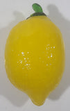 Vintage Art Glass Fruit Yellow Lemon 5" Tall Ornament