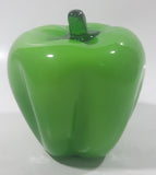 Vintage Art Glass Vegetable Green Bell Pepper 3 3/4" Tall Ornament
