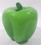 Vintage Art Glass Vegetable Green Bell Pepper 3 3/4" Tall Ornament