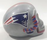 New England Patriots Hand Painted Day Of The Dead Skull Helmet Ceramic Head Ornament