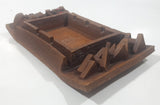 Hawaii 3D Tiki God with Red Eyes Carved Hapa Wood Ash Tray