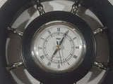 Ergo Captain's Ship Wheel 11" Wood and Metal Quartz Wall Clock
