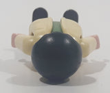 1992 Geobra Playmobil Small Black Hair Child Army Green Pants and Shirt with Beige Vest 2 1/8" Tall Toy Figure