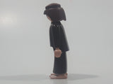 Geobra Playmobil Brown Hair Brown Robe 2 3/4" Tall Toy Figure