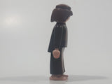 Geobra Playmobil Brown Hair Brown Robe 2 3/4" Tall Toy Figure