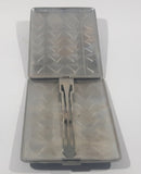 Vintage Black Striped Metal Cigarette Case Holder