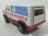 Rare Vintage Tonka Paramedics Ambulance Van White 8 1/2" Pressed Steel and Plastic Toy Car Vehicle with Opening Rear Door