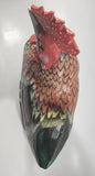 Rooster Chicken Hand Painted 13 1/2" Tall Carved Wood Sculpture