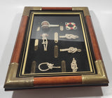 Ship Nautical Knots Wood Cased Shadow Box 10 1/4" x 14 1/4"