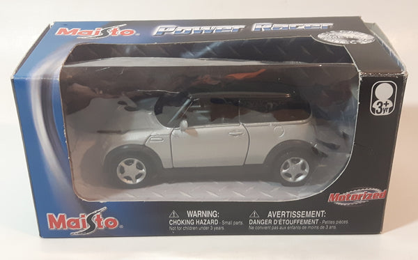 Maisto Power Racer Mini Cooper Silver with Black Roof 1:38 Scale Die Cast Toy Car Vehicle in Box