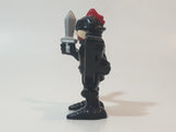 1995 McDonald's Fisher Price Great Adventures Black Knight with Sword and Shield 2 5/8" Tall Plastic Toy Figure