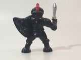 1995 McDonald's Fisher Price Great Adventures Black Knight with Sword and Shield 2 5/8" Tall Plastic Toy Figure