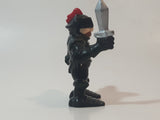 1995 McDonald's Fisher Price Great Adventures Black Knight with Sword and Shield 2 5/8" Tall Plastic Toy Figure