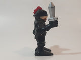 1995 McDonald's Fisher Price Great Adventures Black Knight with Sword and Shield 2 5/8" Tall Plastic Toy Figure