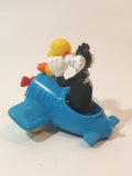 1989 McDonald's Warner Bros. Looney Tunes Tweety Bird and Sylvester The Cat Airplane Blue Plastic Toy