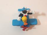 1989 McDonald's Warner Bros. Looney Tunes Tweety Bird and Sylvester The Cat Airplane Blue Plastic Toy