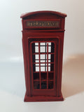 British Red Telephone Booth Phone Box 8" Tall Metal Coin Bank