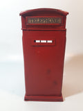 British Red Telephone Booth Phone Box 8" Tall Metal Coin Bank