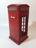 British Red Telephone Booth Phone Box 8" Tall Metal Coin Bank