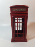 British Red Telephone Booth Phone Box 8" Tall Metal Coin Bank