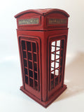 British Red Telephone Booth Phone Box 8" Tall Metal Coin Bank