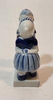 Vintage Delft Blue Holland Hand Painted Kissing Couple Boy and Girl 3 3/4" Tall Figurine