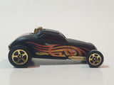 2003 Hot Wheels Wastelanders Sooo Fast Flat Black Die Cast Toy Car Vehicle with Rear Opening Hood