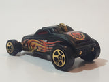 2003 Hot Wheels Wastelanders Sooo Fast Flat Black Die Cast Toy Car Vehicle with Rear Opening Hood