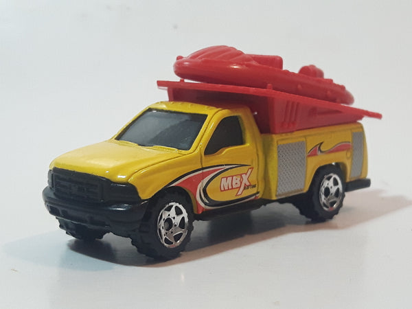 2013 Matchbox Beach Rescue Ford Dump Utility Truck Yellow Die Cast Toy Car Vehicle