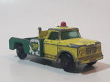 Vintage 1965 Lesney Matchbox Series No. 13 Dodge Wreck Truck BP British Petroleum Tow Truck Green Yellow Die Cast Toy Car Vehicle