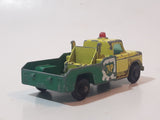 Vintage 1965 Lesney Matchbox Series No. 13 Dodge Wreck Truck BP British Petroleum Tow Truck Green Yellow Die Cast Toy Car Vehicle