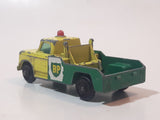 Vintage 1965 Lesney Matchbox Series No. 13 Dodge Wreck Truck BP British Petroleum Tow Truck Green Yellow Die Cast Toy Car Vehicle
