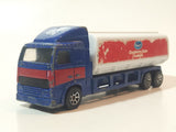 1999 Hot Wheels Haulers Ocean Spray Cranberry Juice Cocktail Tanker Truck Blue and White Die Cast Toy Car Vehicle