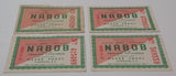 Vintage Nabob Half Value Premium Certificate Coupon Green Lot of 4