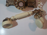 Vintage Radio Shack Ornate Footed Victorian French Baroque Brass Toned Heavy Metal Rotary Telephone