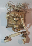 Vintage Radio Shack Ornate Footed Victorian French Baroque Brass Toned Heavy Metal Rotary Telephone