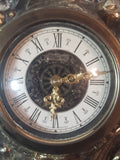 Vintage 1950s Walter Ornate 8 1/2" Tall Heavy Brass Style Metal Mantle Clock West Germany